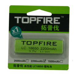 Pile Topfire LC 18650 2200 mah