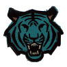 patch tissu tigre bleu