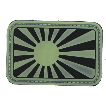 Patch PVC japan war fond noir olive