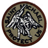 Patch tissu Saint michael l'archange beige