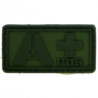 Patch PVC groupe sanguin A+ olive