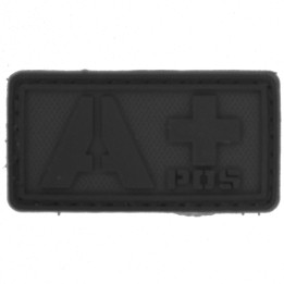 Patch PVC groupe sanguin A+ noir