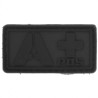 Patch PVC groupe sanguin A+ noir