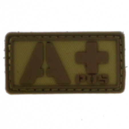 Patch PVC groupe sanguin A+ beige