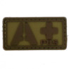 Patch PVC groupe sanguin A+ beige