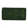Patch PVC groupe sanguin O+ olive