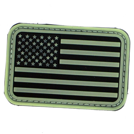 Patch USA fond noir olive