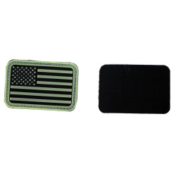 Patch USA fond noir olive