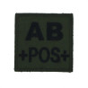 Patch TISSU groupe sanguin AB+ olive