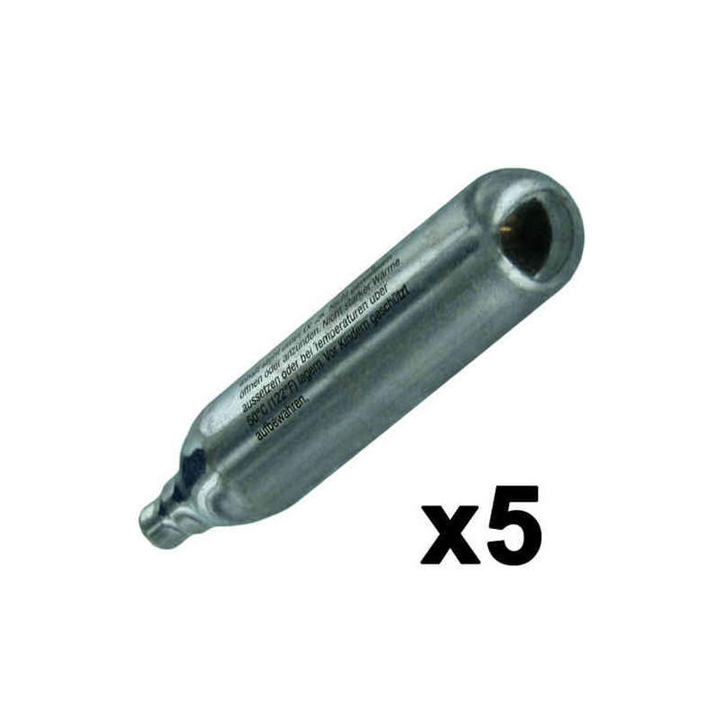 5 cartouches CO2 12g universelles pack sparclettes pressurisées