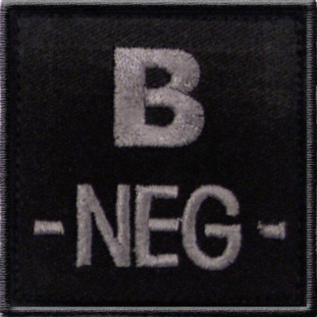 Patch TISSU groupe sanguin B- noir