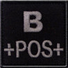Patch TISSU groupe sanguin B+ noir