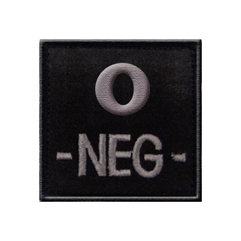 Patch TISSU groupe sanguin O- noir