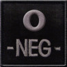Patch TISSU groupe sanguin O- noir