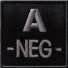 Patch TISSU groupe sanguin A- noir