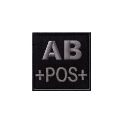 Patch TISSU groupe sanguin AB+ noir