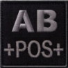 Patch TISSU groupe sanguin AB+ noir