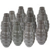 Lot de 12 coques de grenade thunder style Pineapple Black Eagle