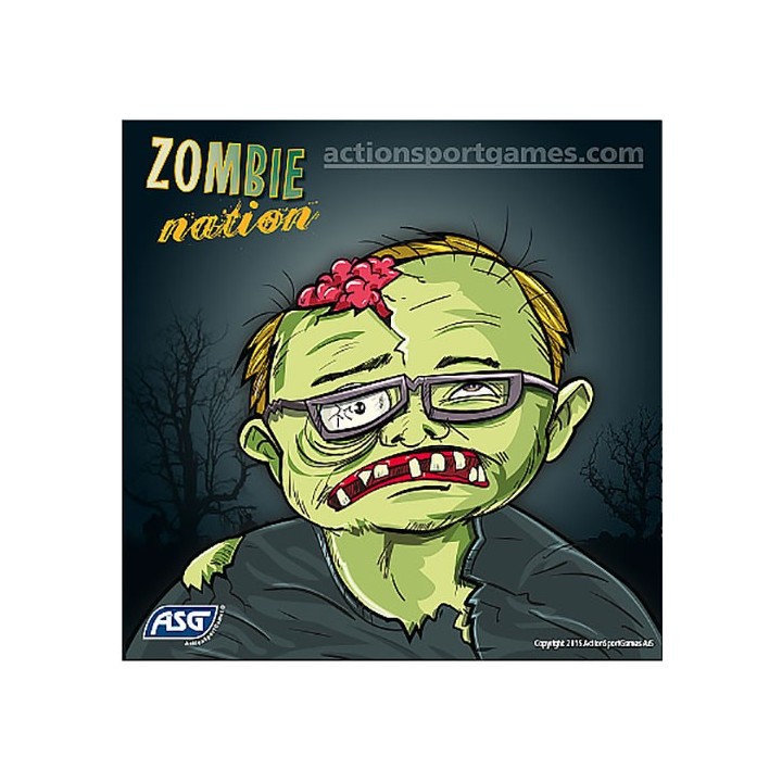 Cible de tir zombie format carré 14x14 airgun