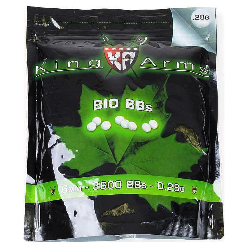 Billes BIO SWISS ARMS Blanche 0,28gr sac de 1Kg