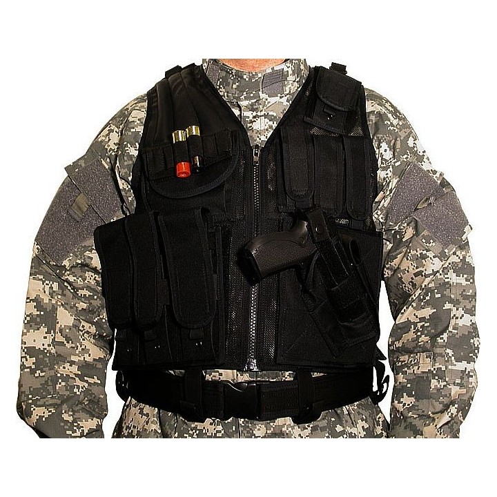Veste SWISS ARMS Tactique BT-4 noir Cybergun