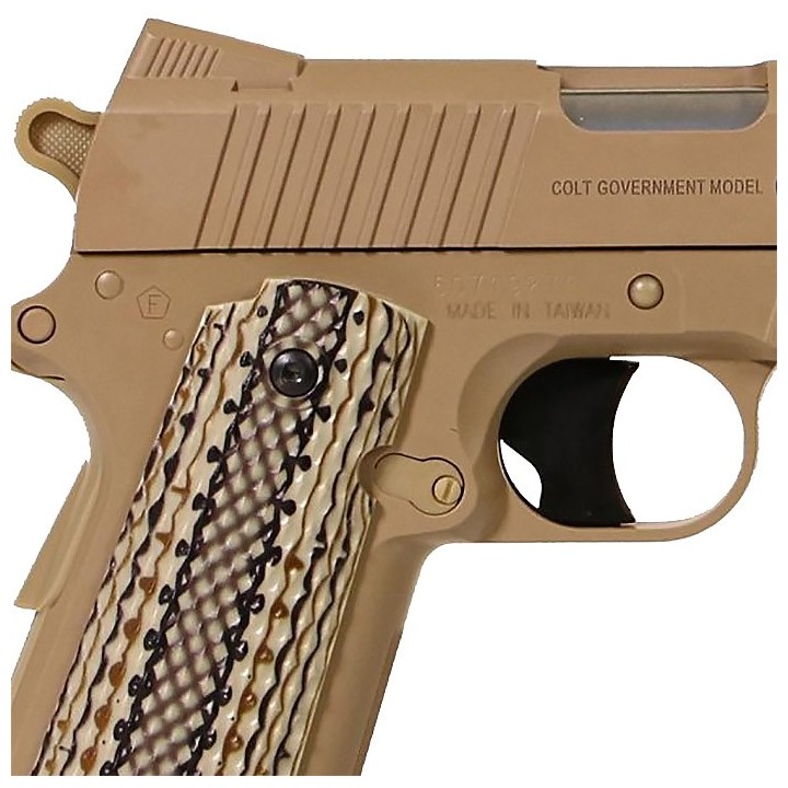 COLT M45A1 CO2 Tan culasse metal fixe 6mm 15bb's