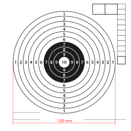 Airgun mark 160P white center 100pcs