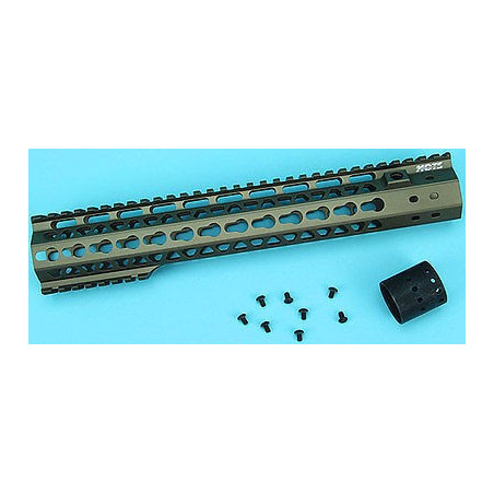 G & P MOTS 12,5 pouces Upper Cut Keymod Handguard pour M Series AEG (Sand)