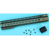 G & P MOTS 12,5 pouces Upper Cut Keymod Handguard pour M Series AEG (Sand)