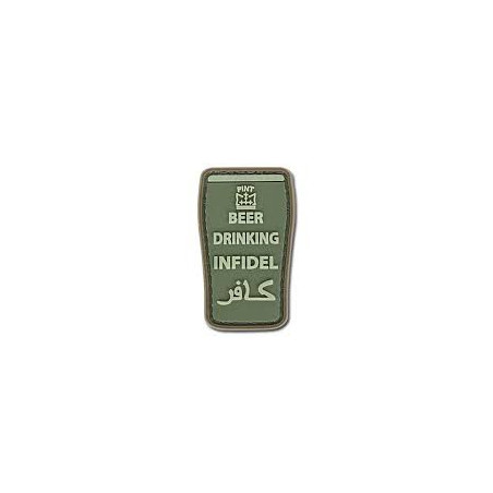 Patch Beer Drinking Infidel, olive
