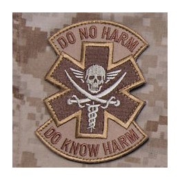 PATCH DO NO HARM DO KNOW HARM NOIR/GRIS