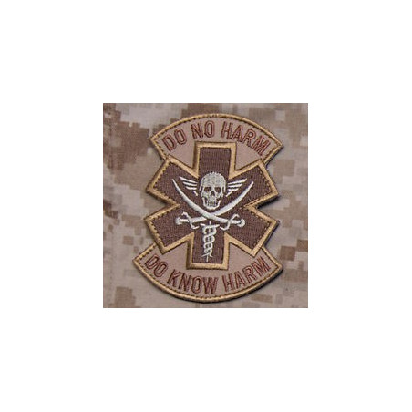 PATCH DO NO HARM DO KNOW HARM NOIR/GRIS