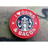patch i love guns & becon red