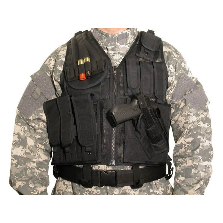 Veste SWISS ARMS Tactique BT-4 noir Cybergun