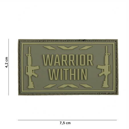 Patch 3D PVC Warrior within green