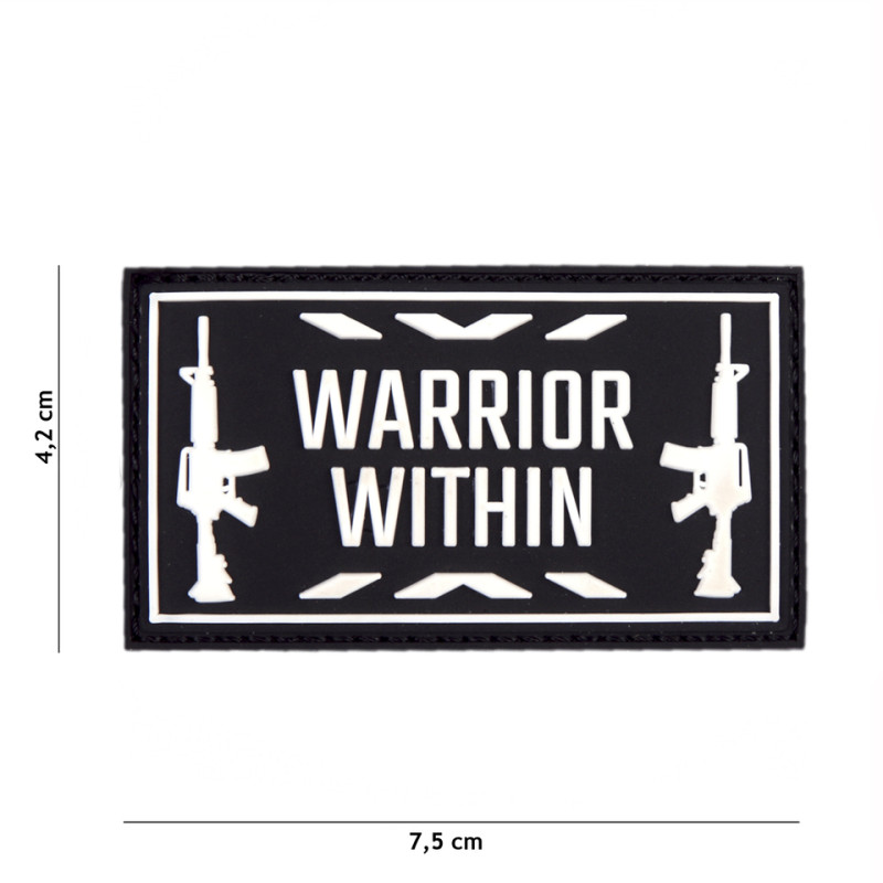 Patch 3D PVC Warrior within black