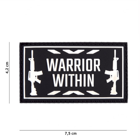 Patch 3D PVC Warrior within black