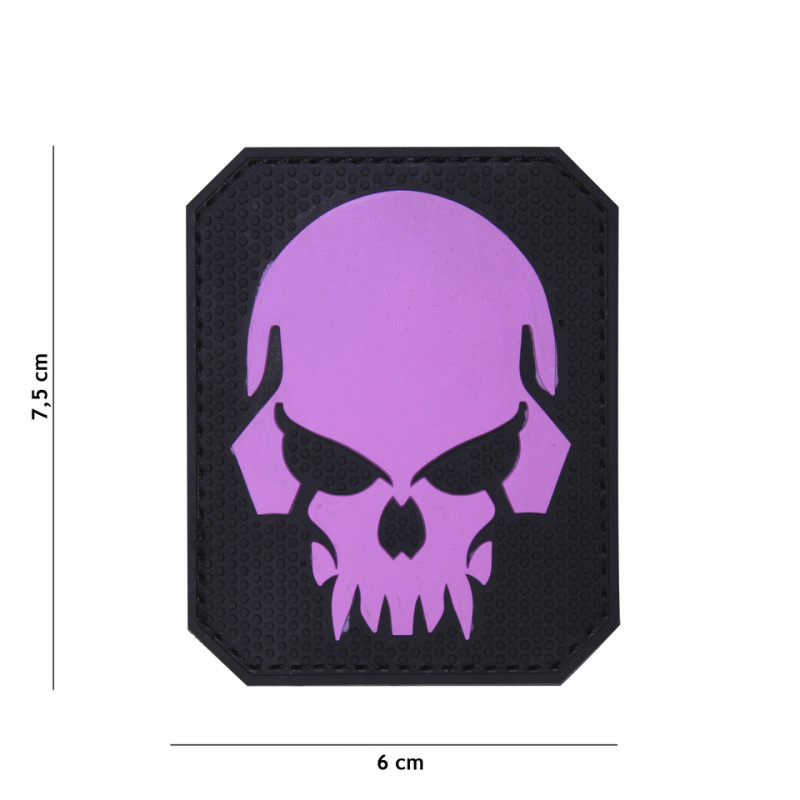 Patch 3D PVC Pirate Skull pink