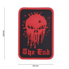 Patch 3D PVC Skull The End red