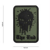 Patch 3D PVC Skull The End Green