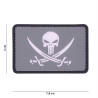 Patch 3D PVC Punisher pirate grey