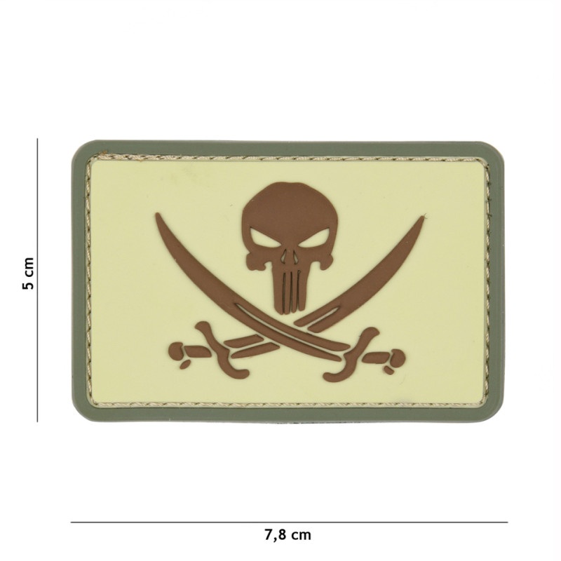 Patch 3D PVC Punisher pirate coyote