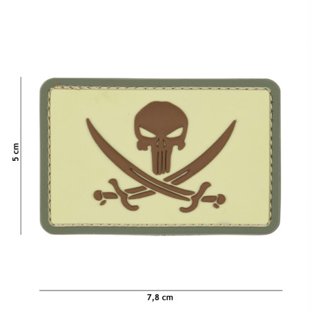 Patch 3D PVC Punisher pirate coyote