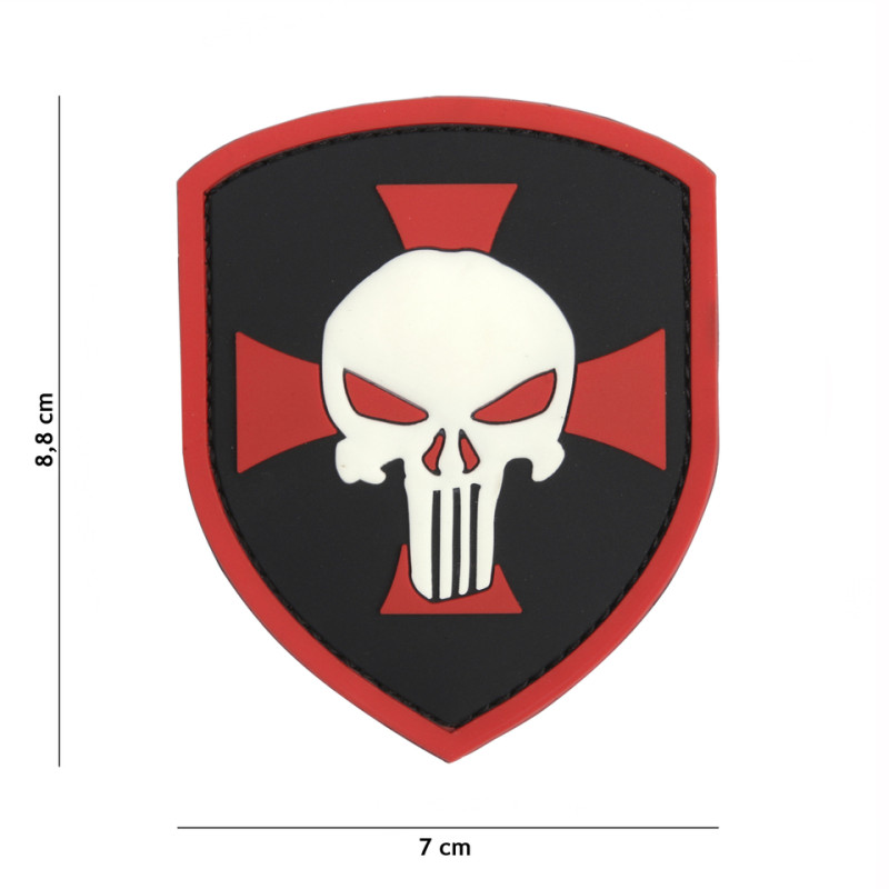 Patch 3D PVC Shield red