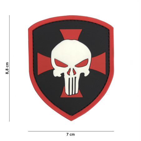 Patch 3D PVC Shield red