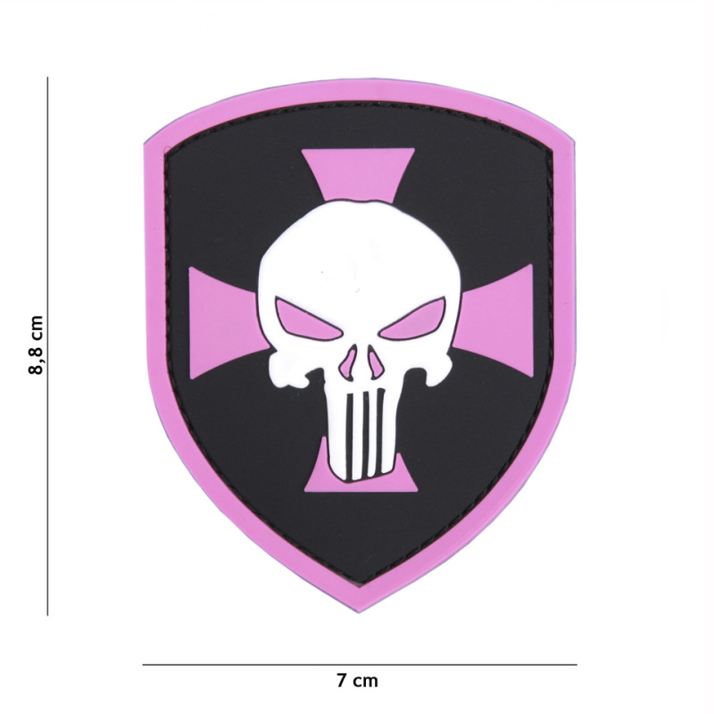 Patch 3D PVC Shield pink