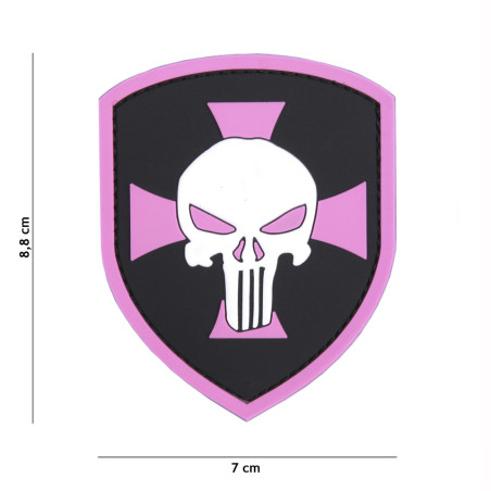 Patch 3D PVC Shield pink