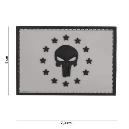Patch 3D PVC Punisher sight EU grey