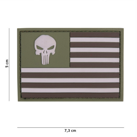 Patch 3D PVC Punisher sight USA subdued