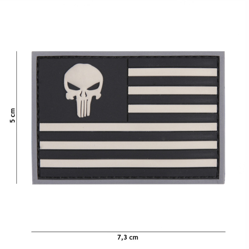 Patch 3D PVC Punisher sight USA grey